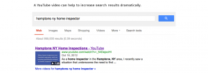 Sample of YouTube and Google search results