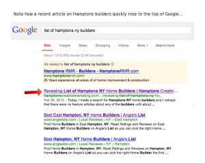 Hamptons NY Top Google Lists